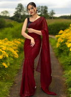 Ready to Wear Saree Maroon