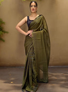 Ready to Wear Saree Olive Green