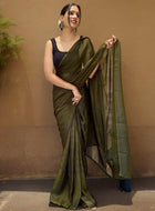 Ready to Wear Saree Olive Green