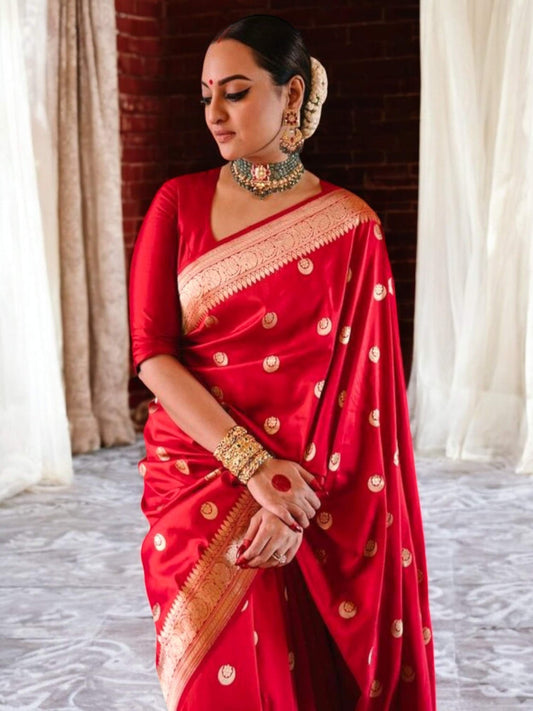 Red Banarasi Silk Saree