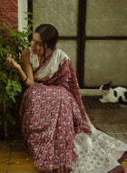 Red Chanderi Saree
