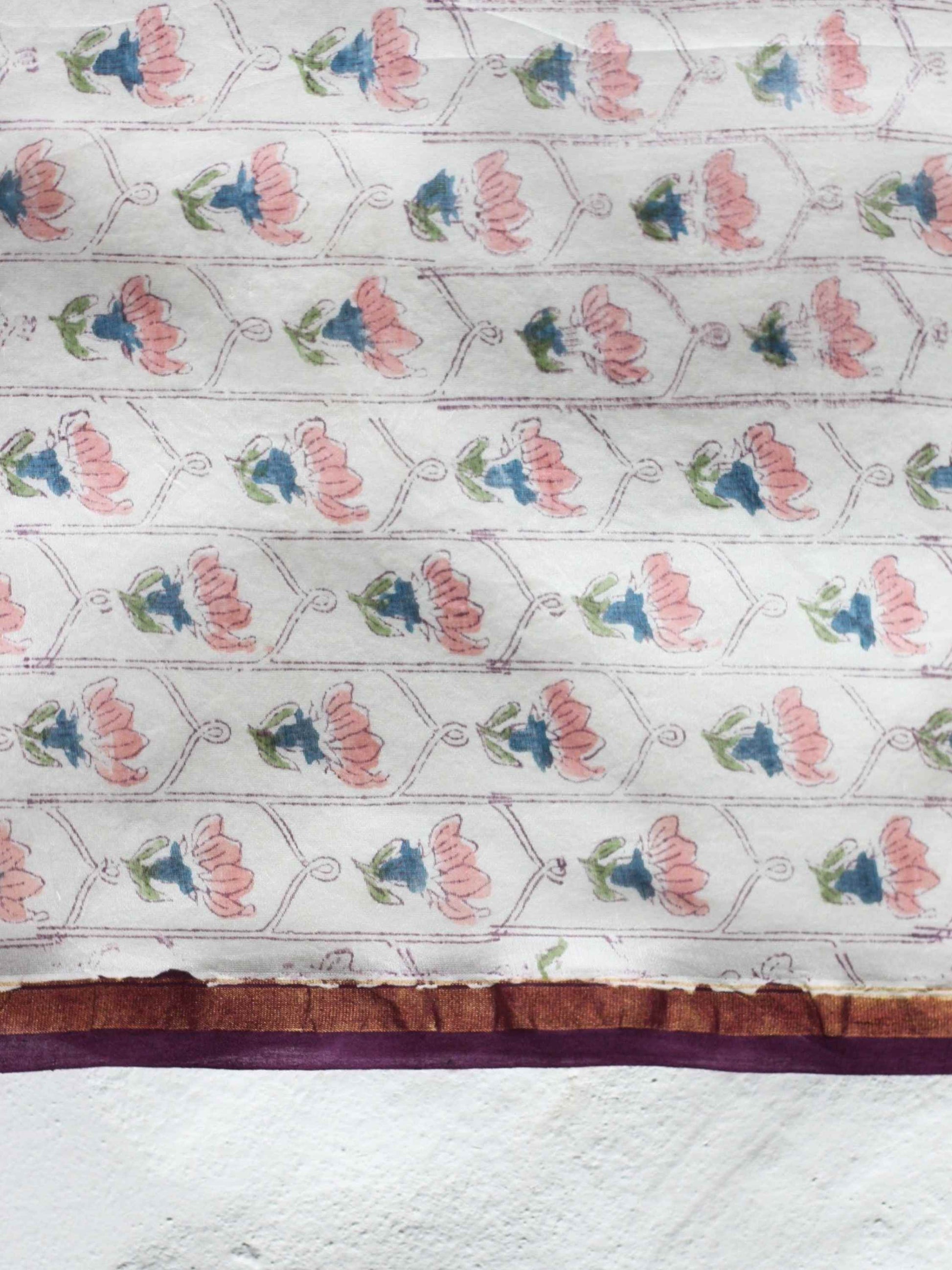 Red Chanderi Saree