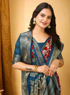 Red Dola Silk Cotton Saree