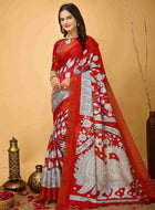 Red Handloom Cotton Saree