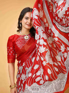 Red Handloom Cotton Saree