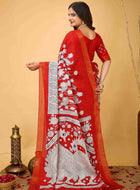 Red Handloom Cotton Saree