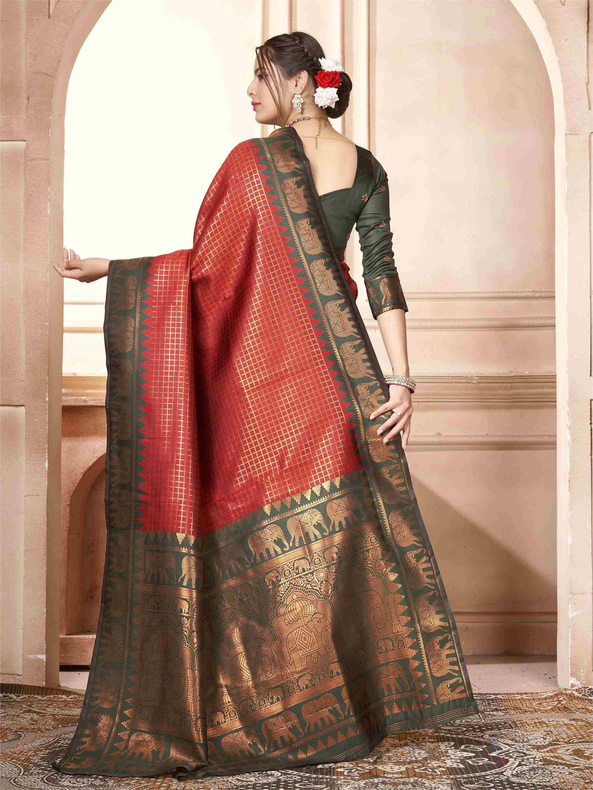 Red Kanjivaram Silk Saree