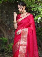 Red Organza Saree