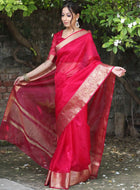Red Organza Saree