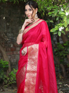 Red Organza Saree