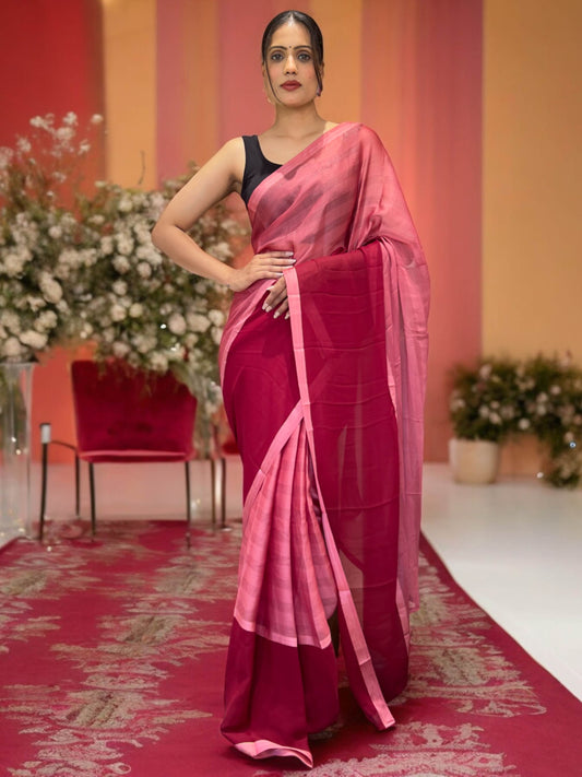 Red Ready to Wear Saree