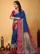 Royal Blue Dola Silk Cotton Saree