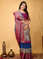 Royal Blue Dola Silk Cotton Saree