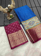 Royal Blue Dola Silk Cotton Saree
