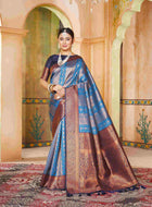 Royal Blue Kanjivaram Silk Saree