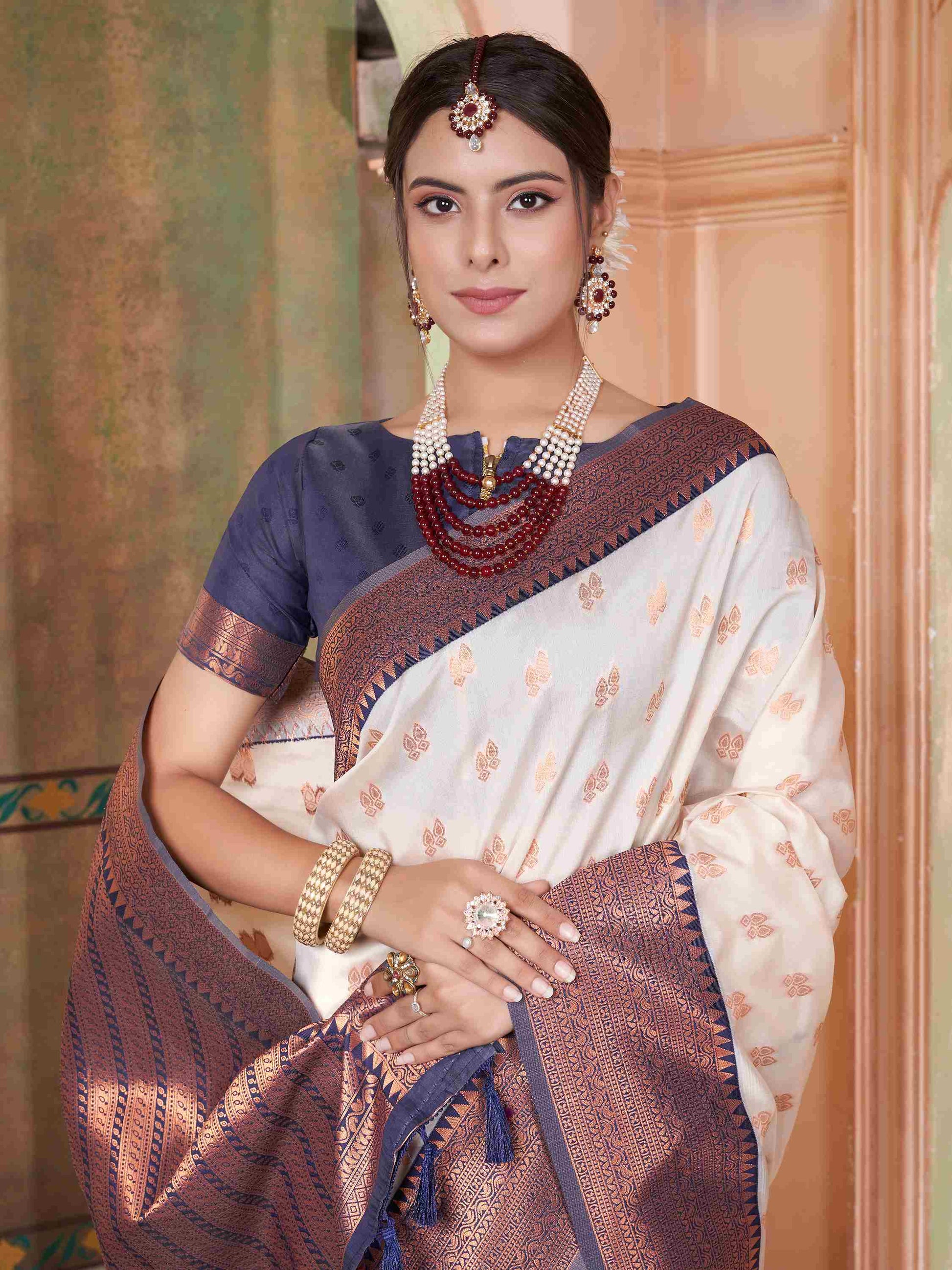 Silk Saree Cream