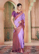 Silk Saree Lavender