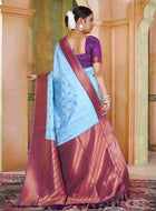 Silk Saree Light Blue