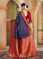 Silk Saree Navy Blue