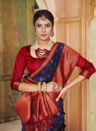 Silk Saree Navy Blue