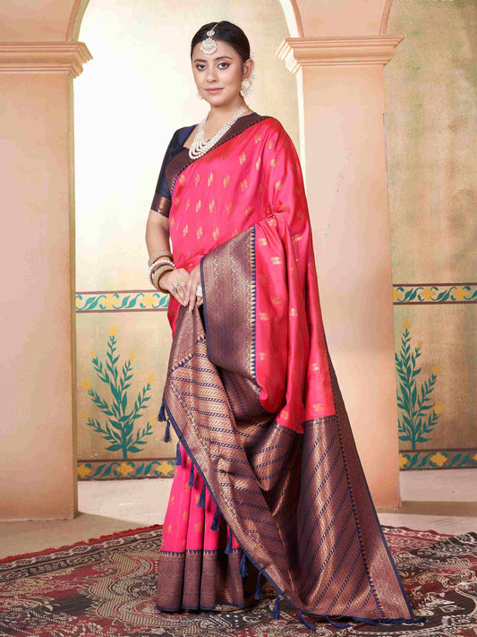Silk Saree Pink