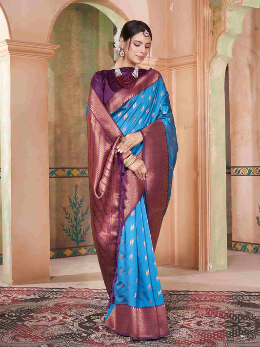 Silk Saree Royal Blue