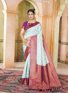 Silk Saree Sea Green