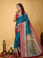 Sky Blue Dola Silk Cotton Saree