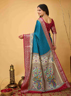 Sky Blue Dola Silk Cotton Saree