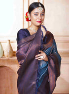 Sky Blue Kanchipuram Silk Saree