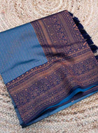 Sky Blue Kanchipuram Silk Saree