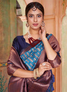 Sky Blue Kanjivaram Silk Saree