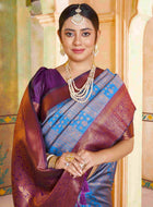 Sky Blue Kanjivaram Silk Saree
