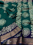 Teal Blue Dola Silk Cotton Saree