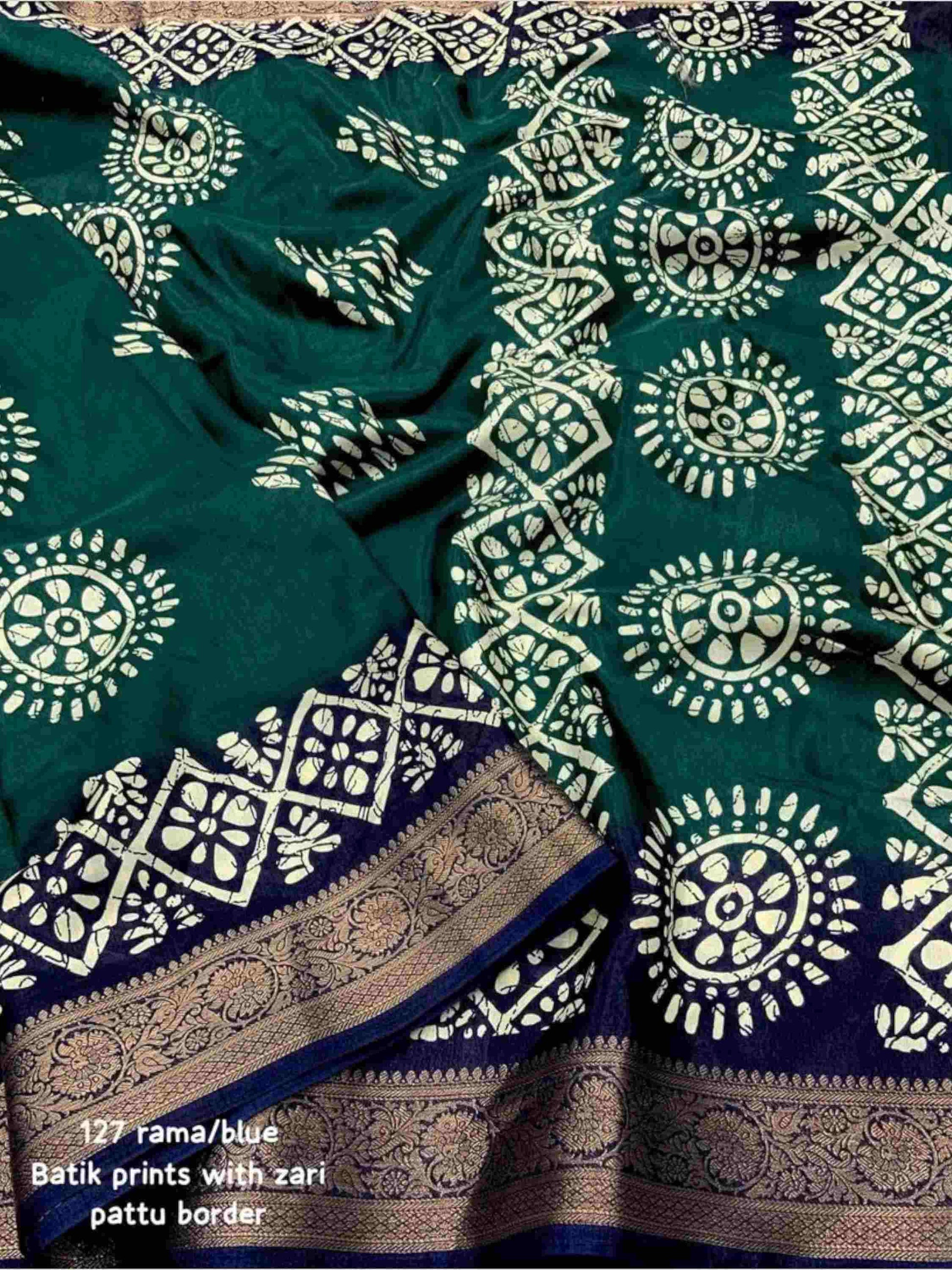 Teal Blue Dola Silk Cotton Saree