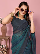 Teal Blue Ready to Wear Saree