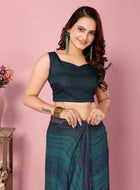 Teal Blue Ready to Wear Saree