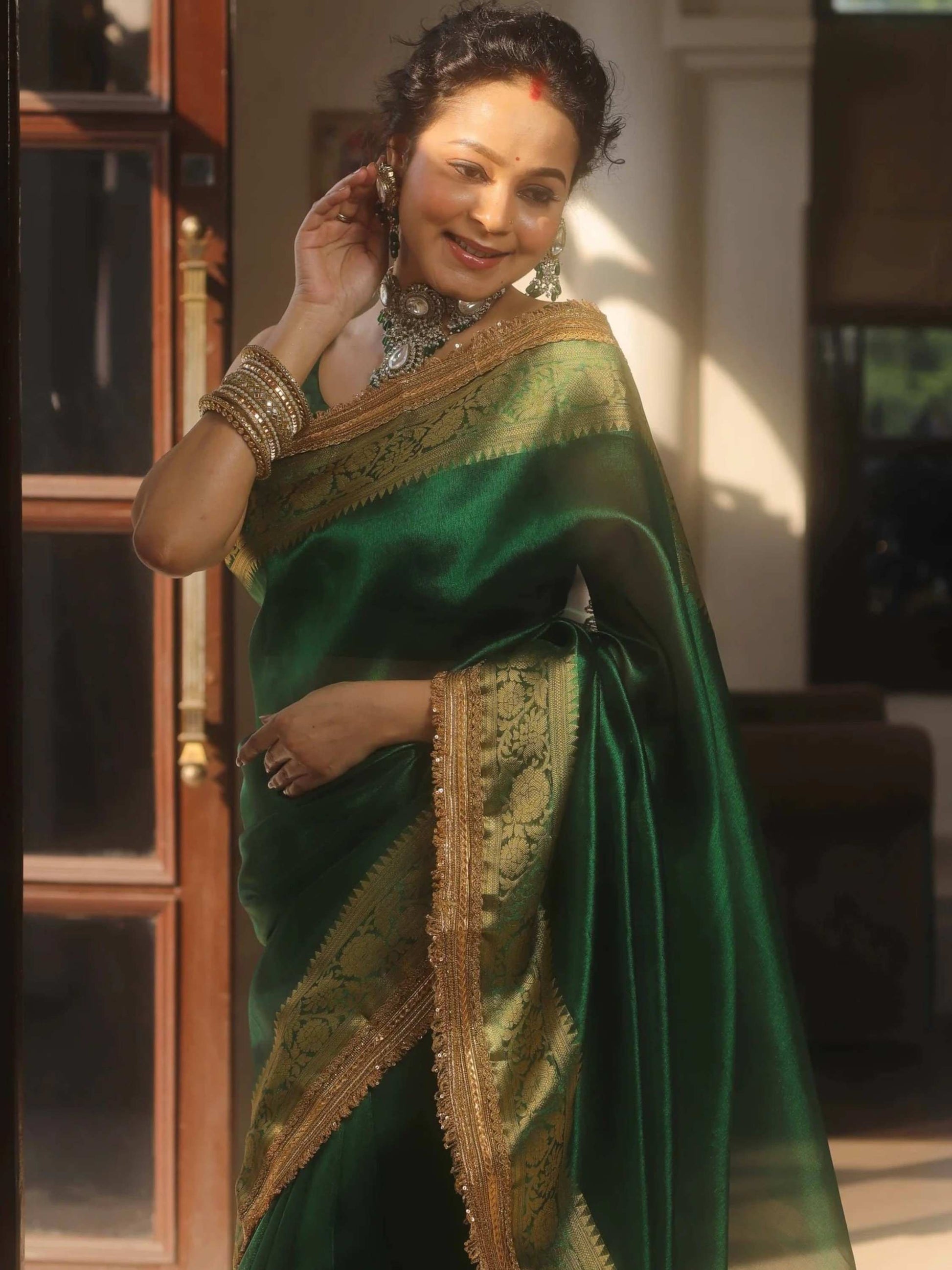 Tissue Wedding Saree
