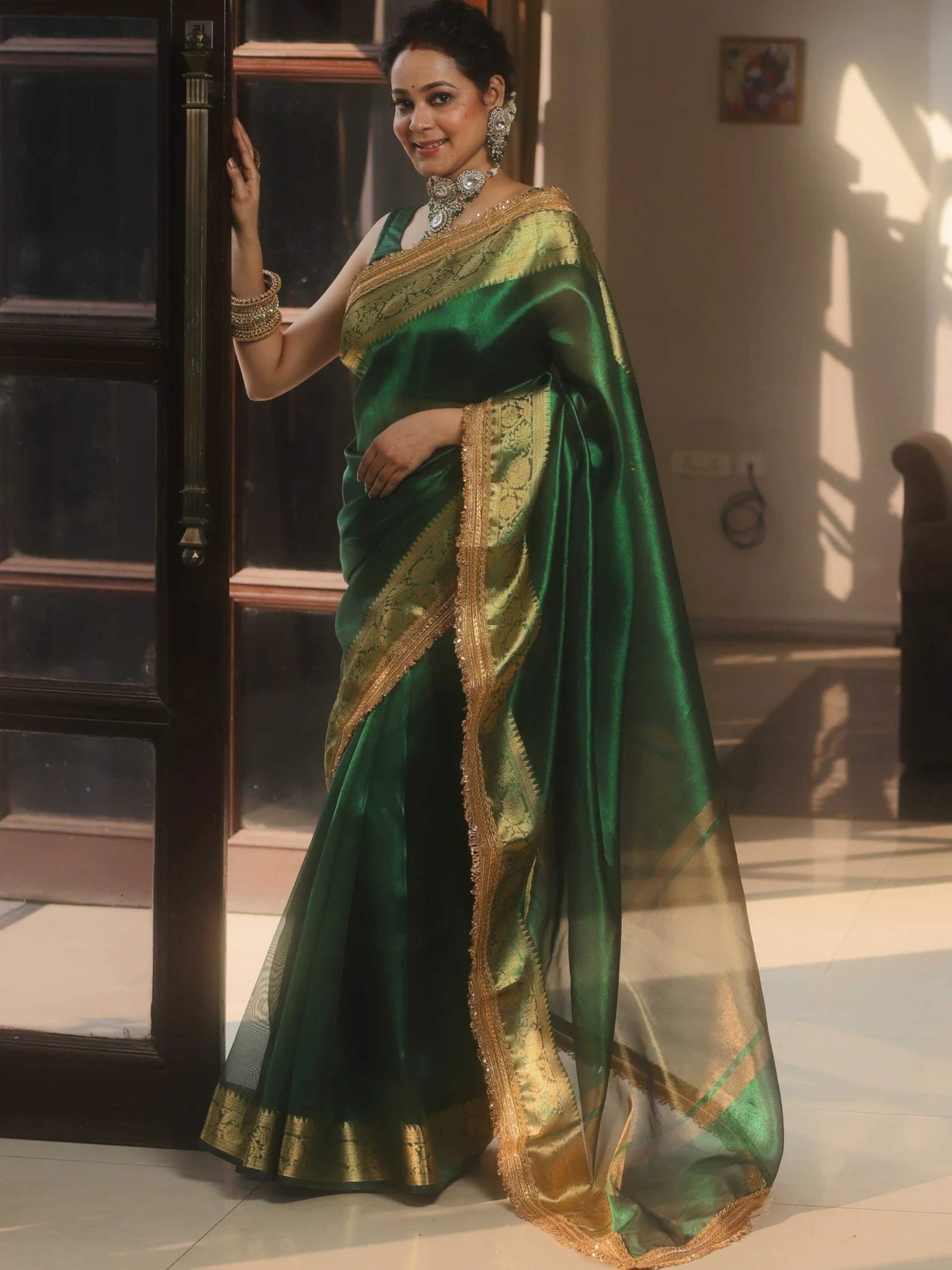 Tissue Wedding Saree