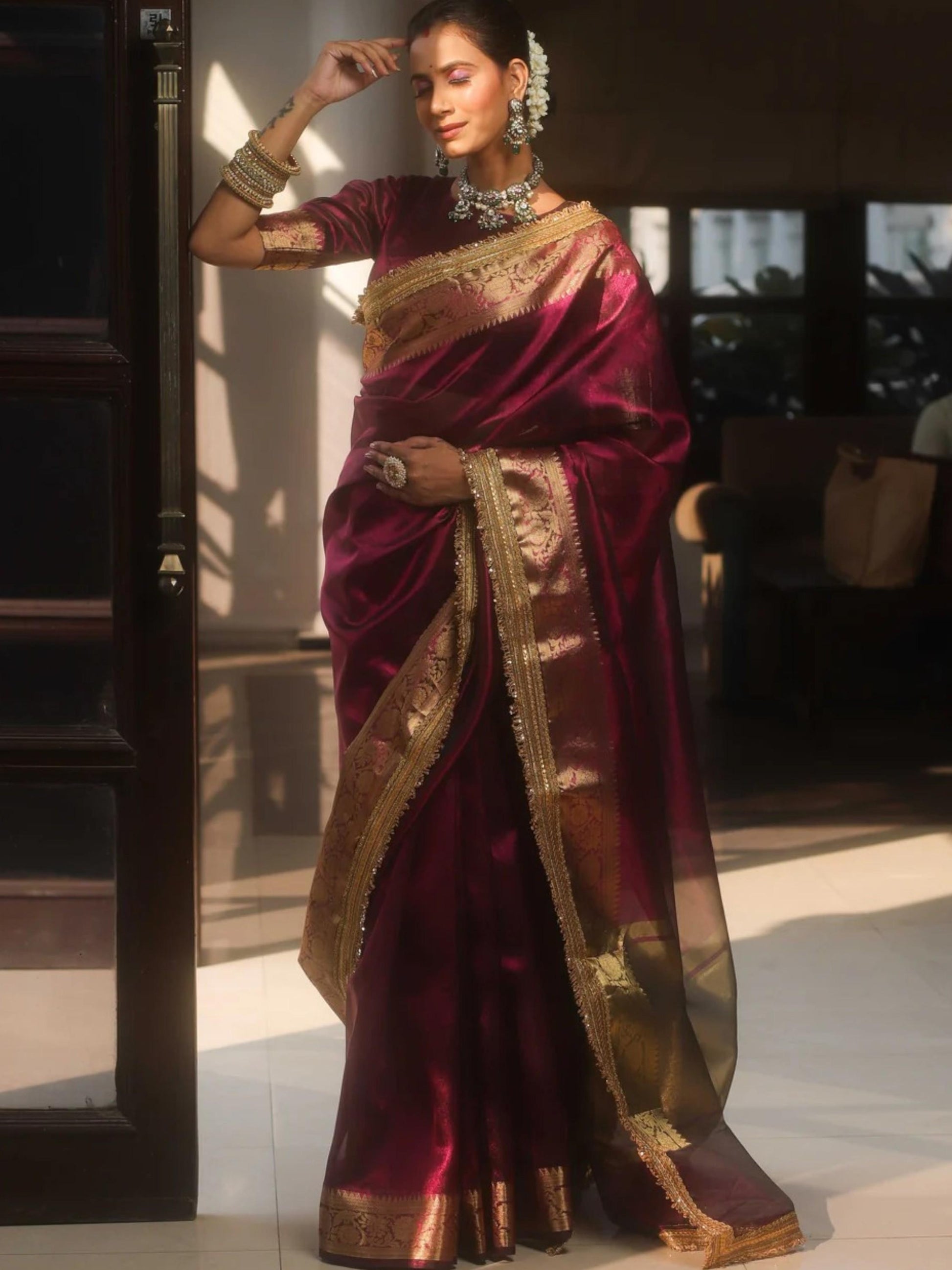 Tissue Wedding Saree