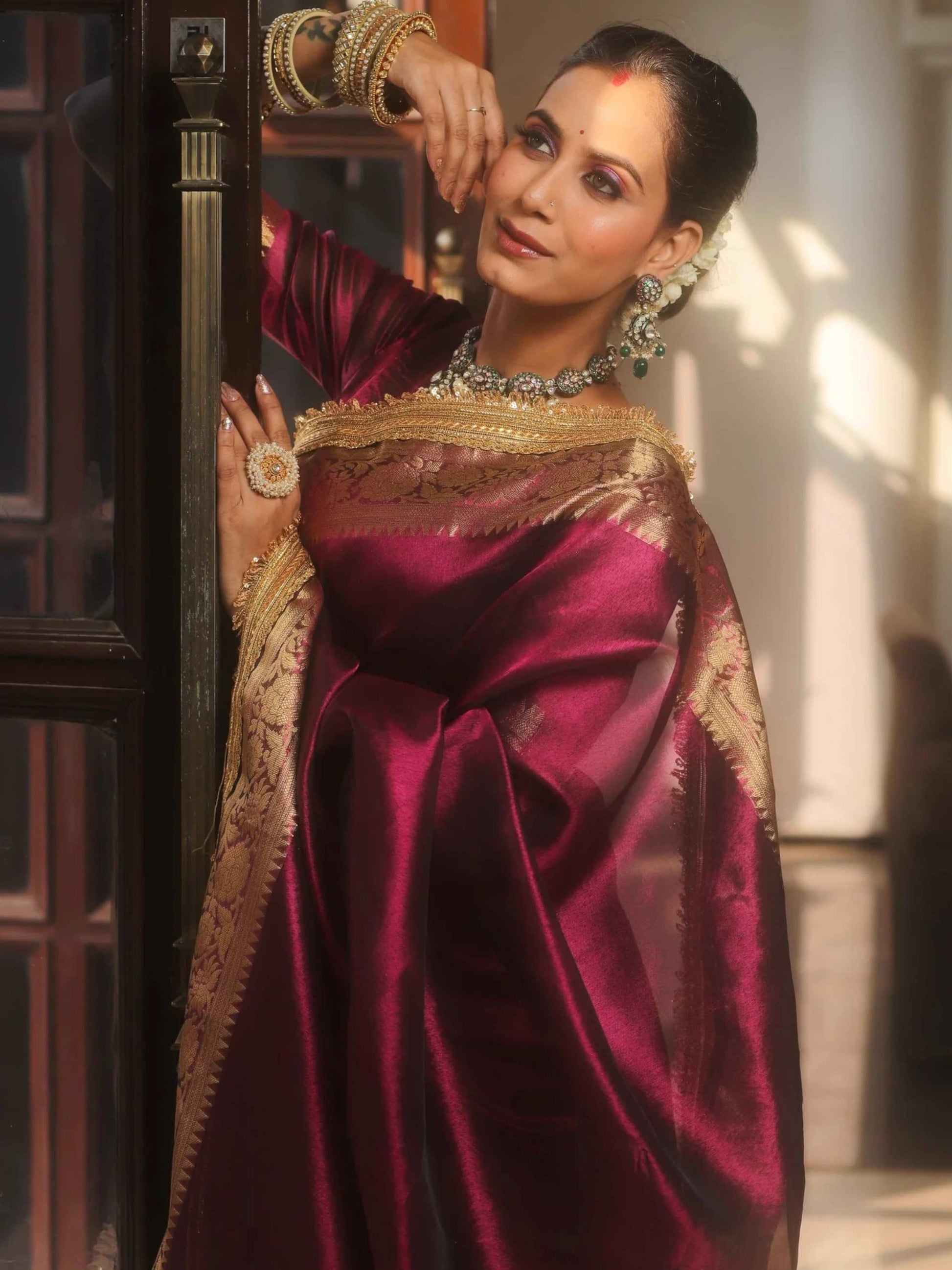 Tissue Wedding Saree