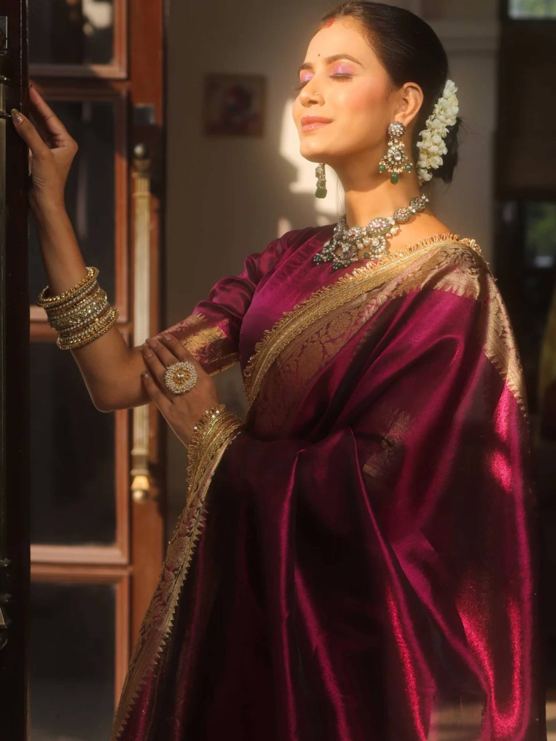 Tissue Wedding Saree