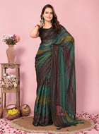 Green Ready to Wear Saree Pre-Stitched 1 Minute