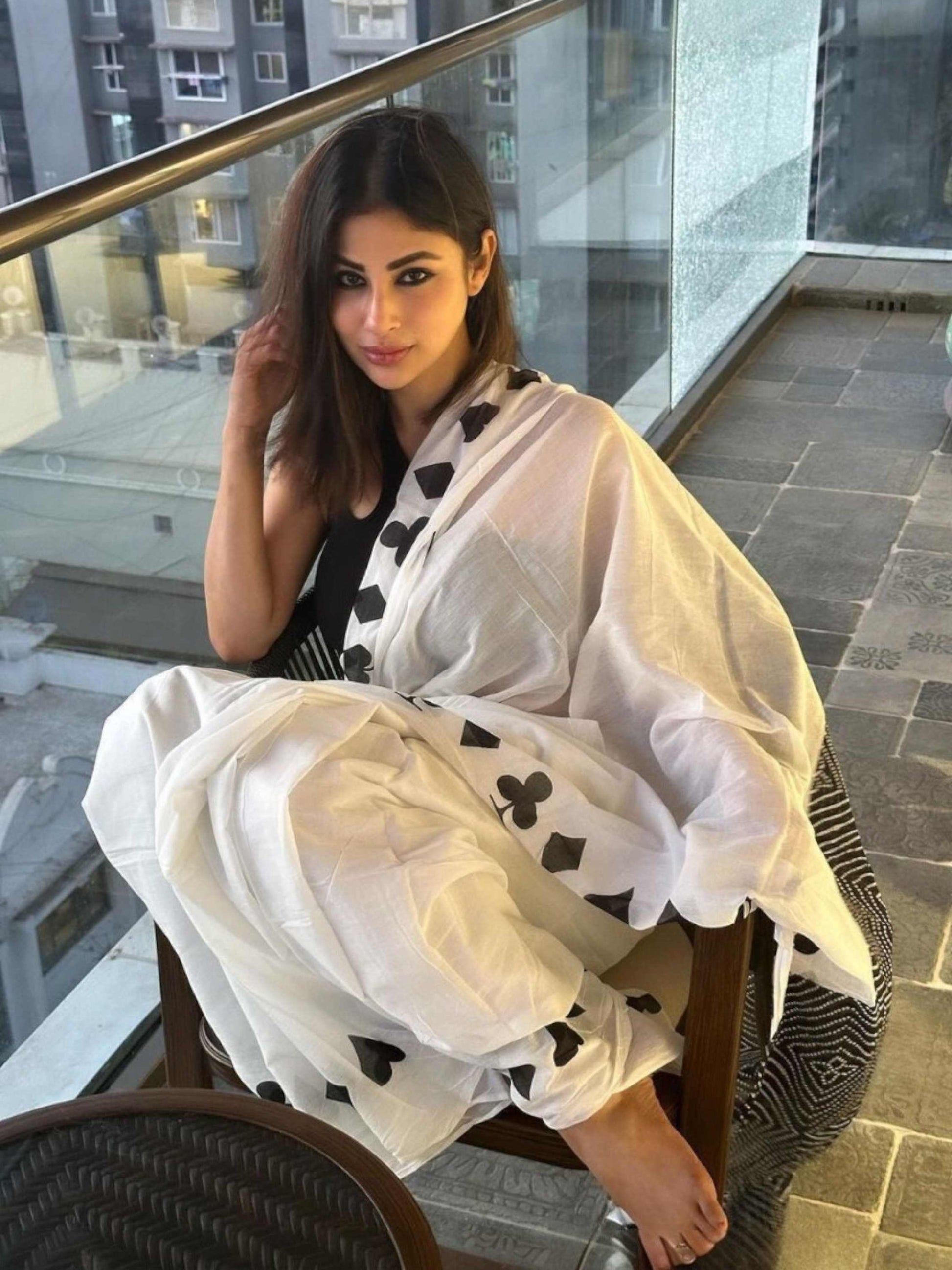 White Chanderi Saree