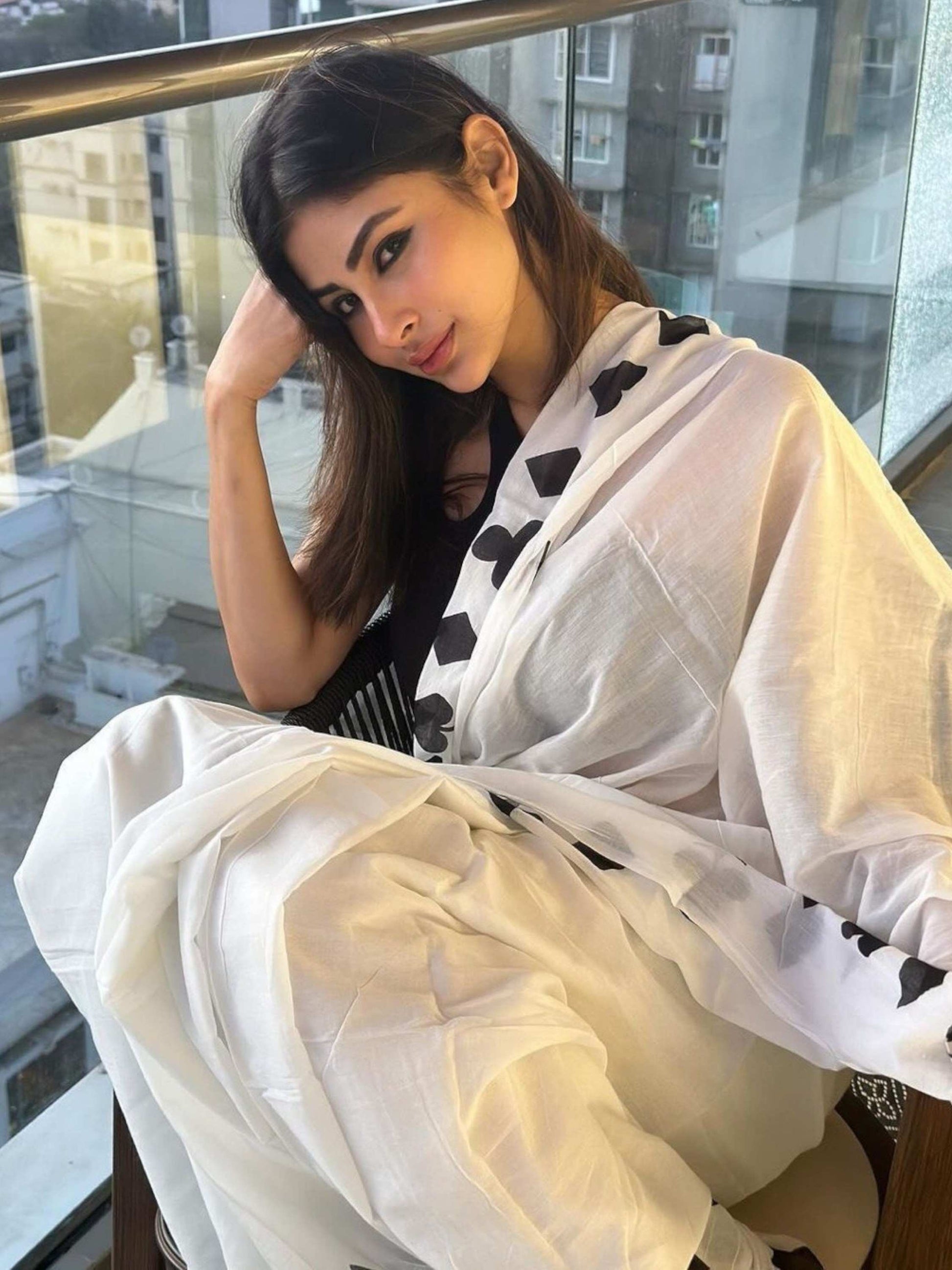 White Chanderi Saree