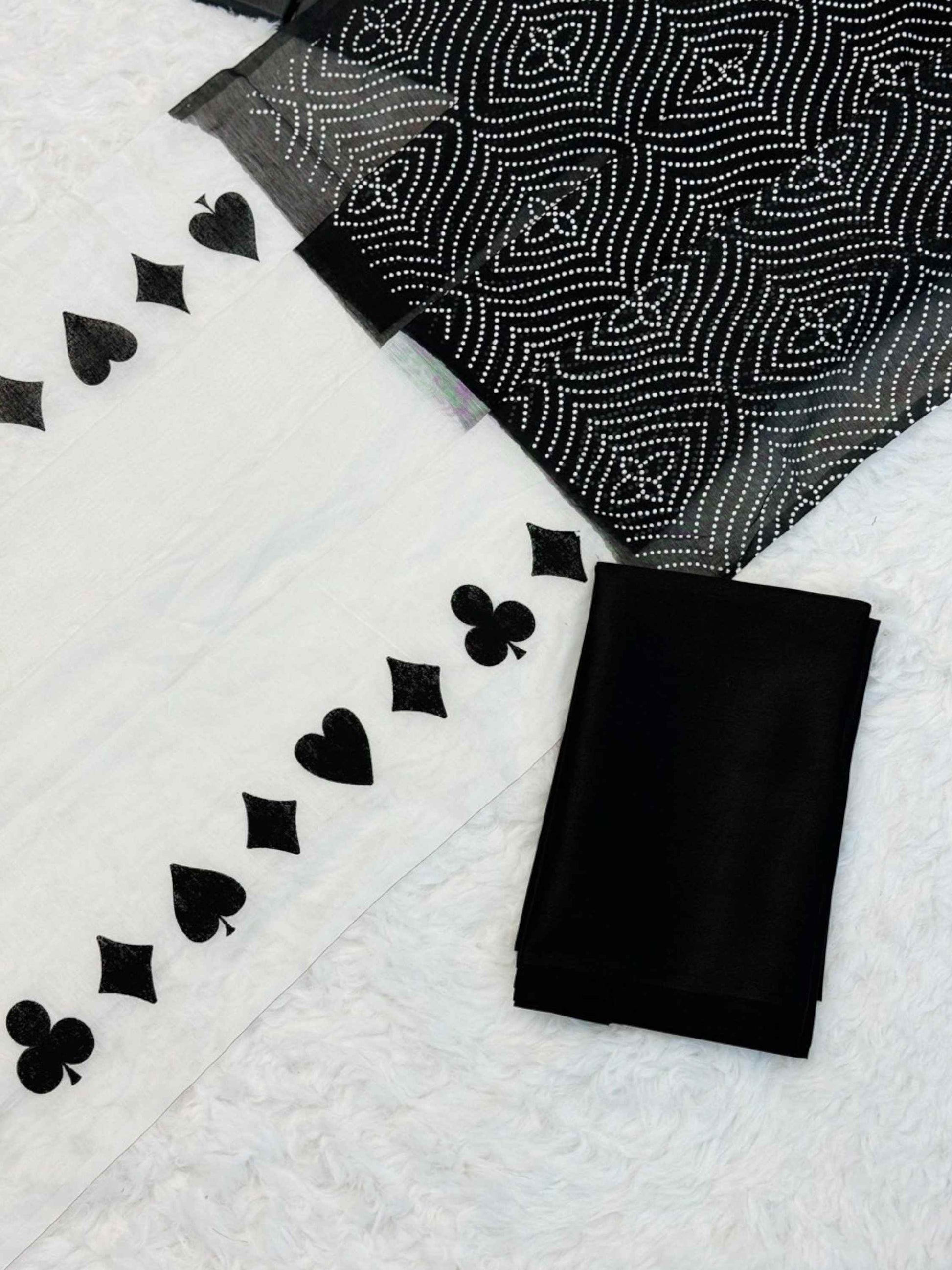 White Chanderi Saree