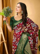 Wine Dola Silk Cotton Saree