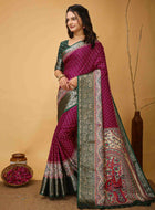 Wine Dola Silk Cotton Saree