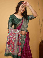 Wine Dola Silk Cotton Saree