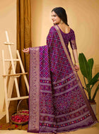 Wine Dola Silk Saree